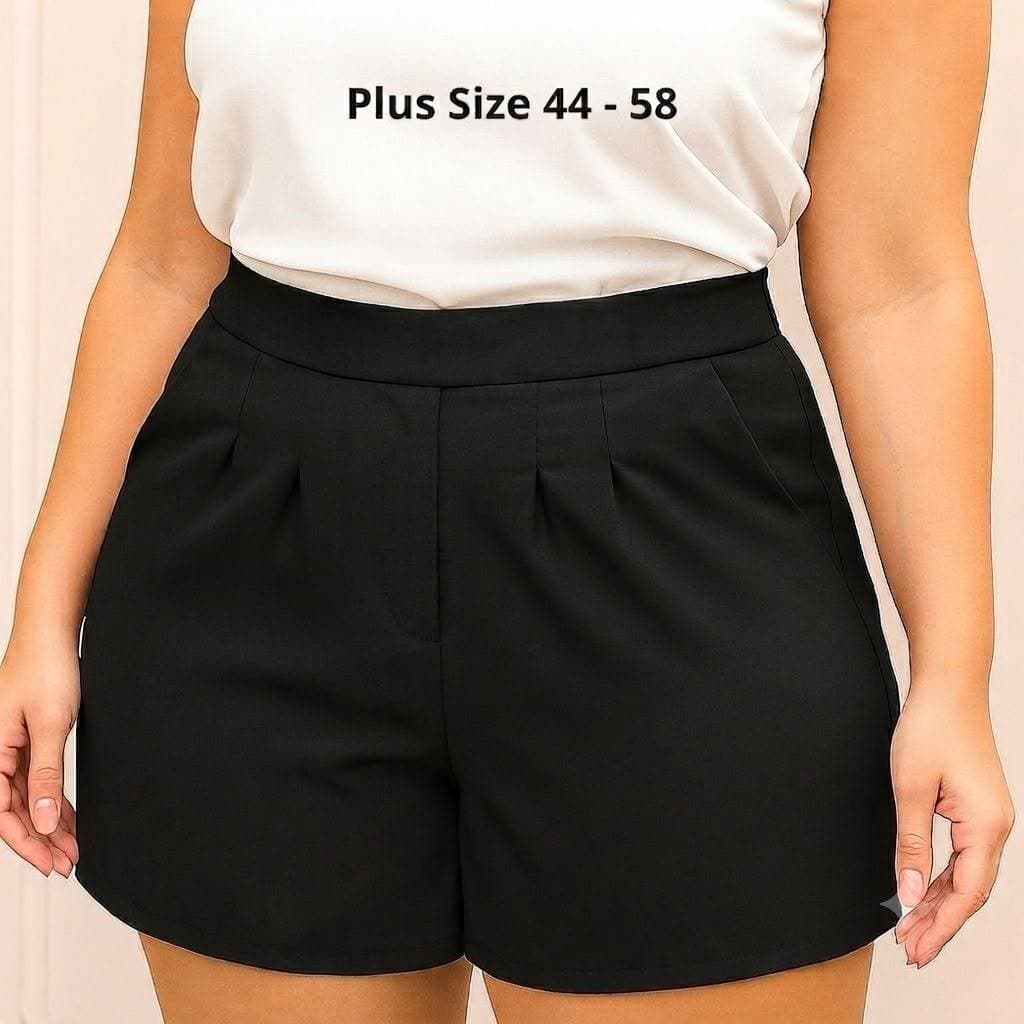 Short Feminino Plus Size Básico Confortável Elegante 48 ao 58 All Curve