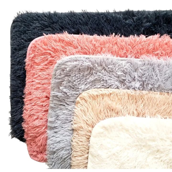 Tapete Felpudo Quarto Sala Banheiro Antiderrapante Pequeno de 38x58cm Infantil Peludo Para Porta