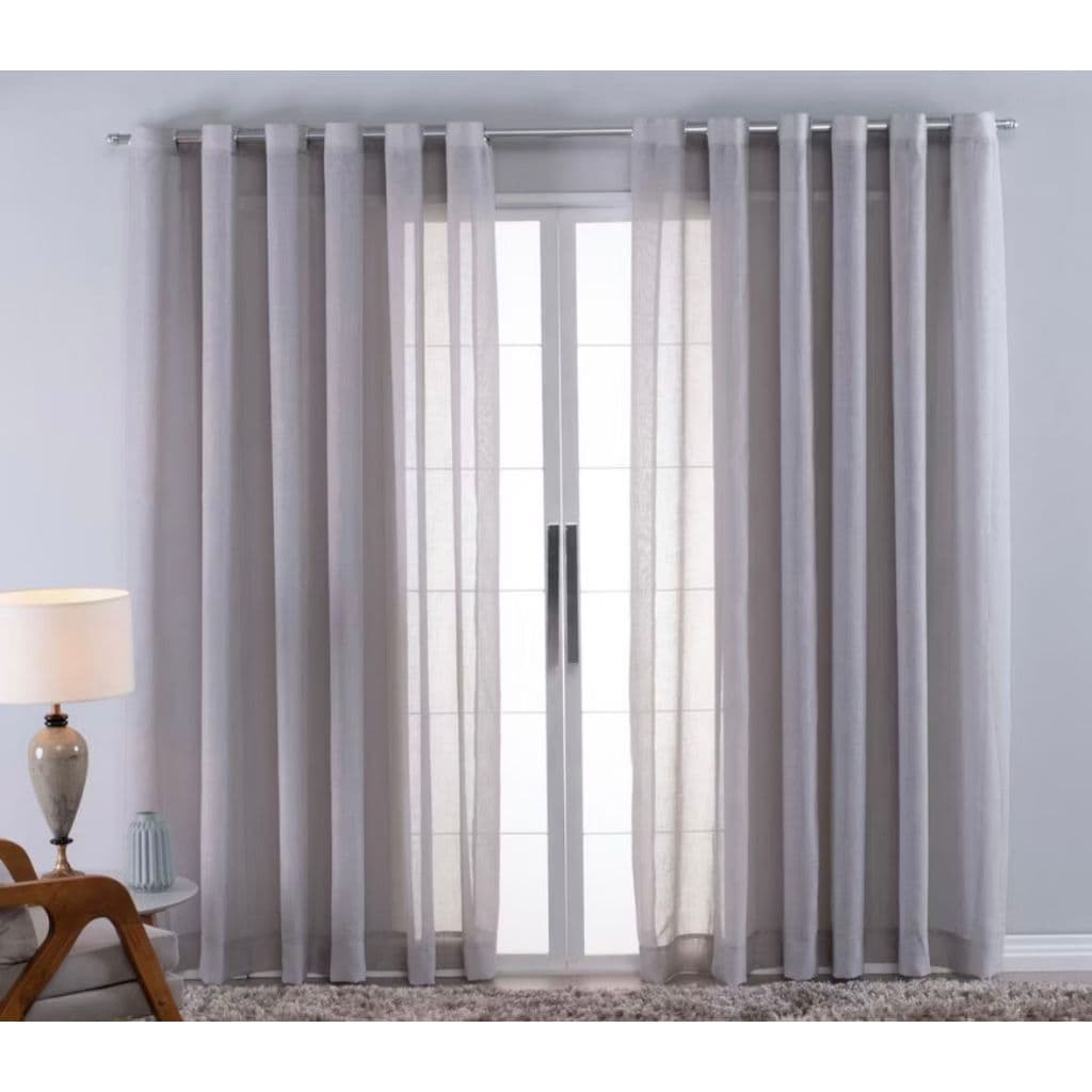 Cortina 4,5m x 2,70m Gaze de Linho Sem forro Sob medida Luxo Promoção Alta Qualidade