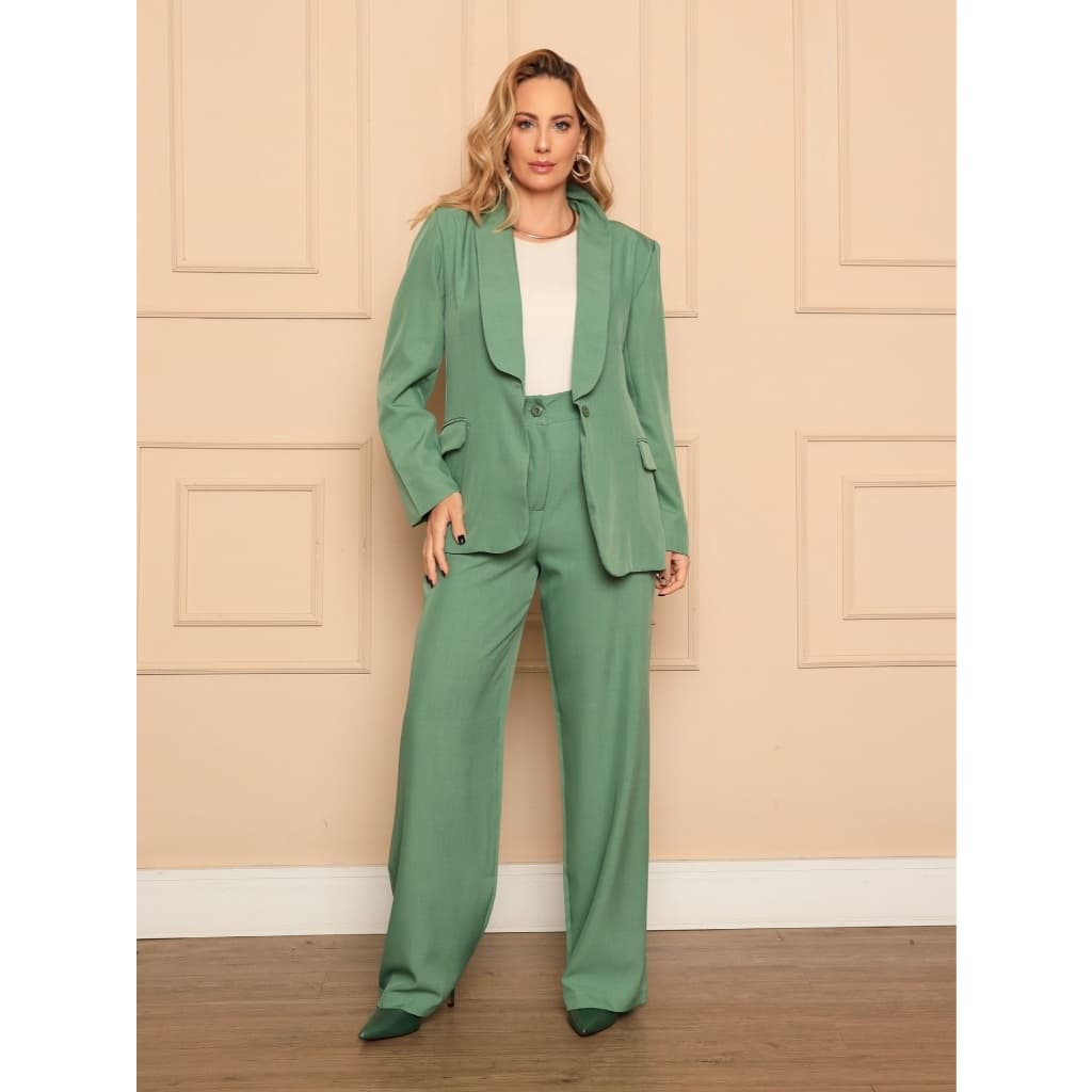 Conjunto Feminino Terno Blazer com Calça Social Lindo Elegante em tecido Alfaiataria Laris Não acompanha blusa branca