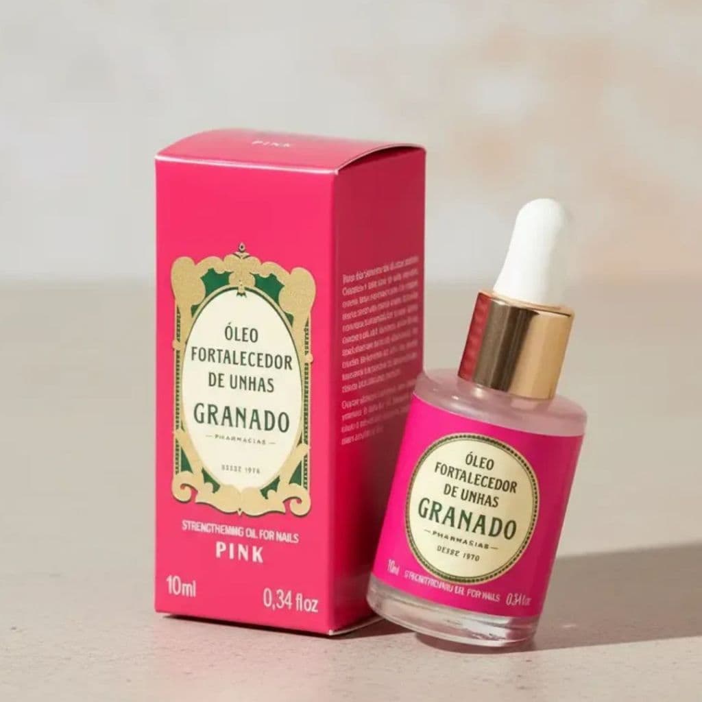 Óleo Fortalecedor De Unhas Líquido Granado Linha Pink 10ml