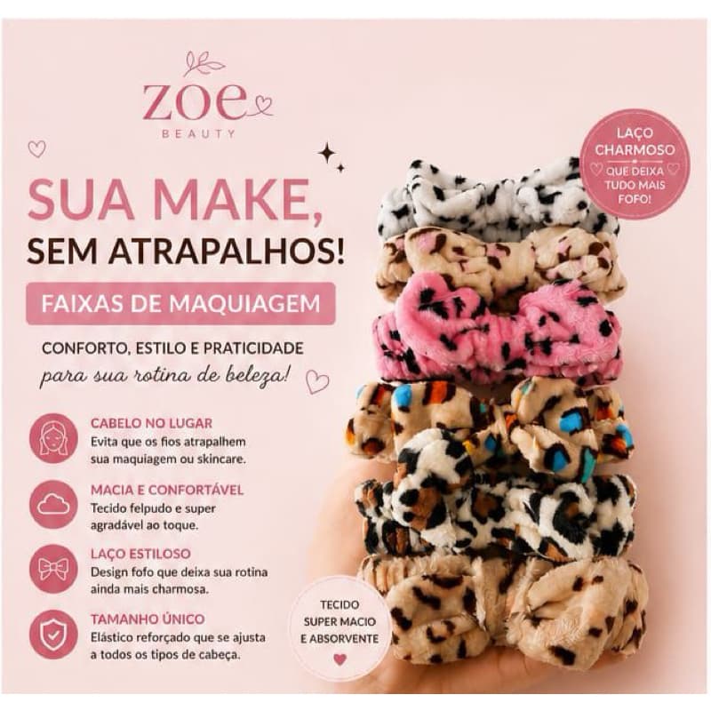 Faixa com laço de cabelo para maquigem .