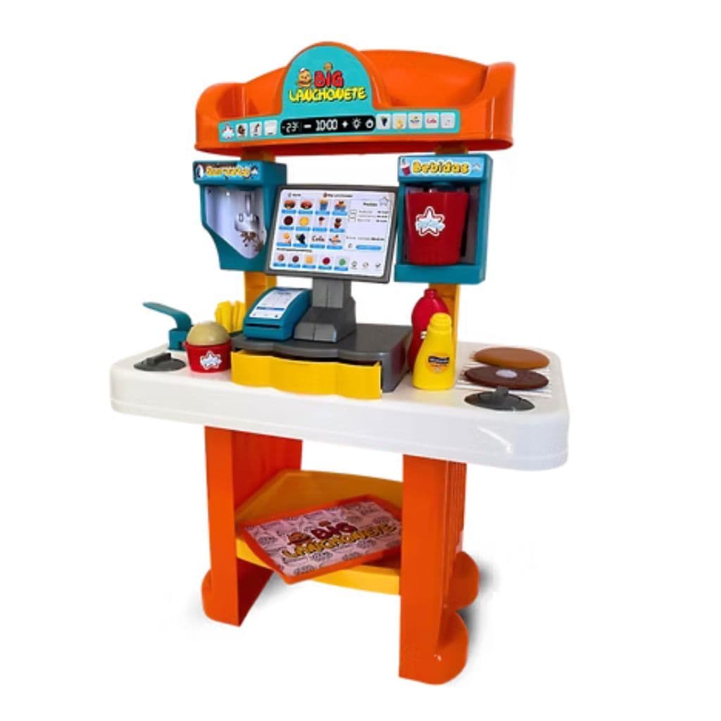 Big Lanchonete Infantil Com Dinheirinho Hambúrgue Sorvete +3