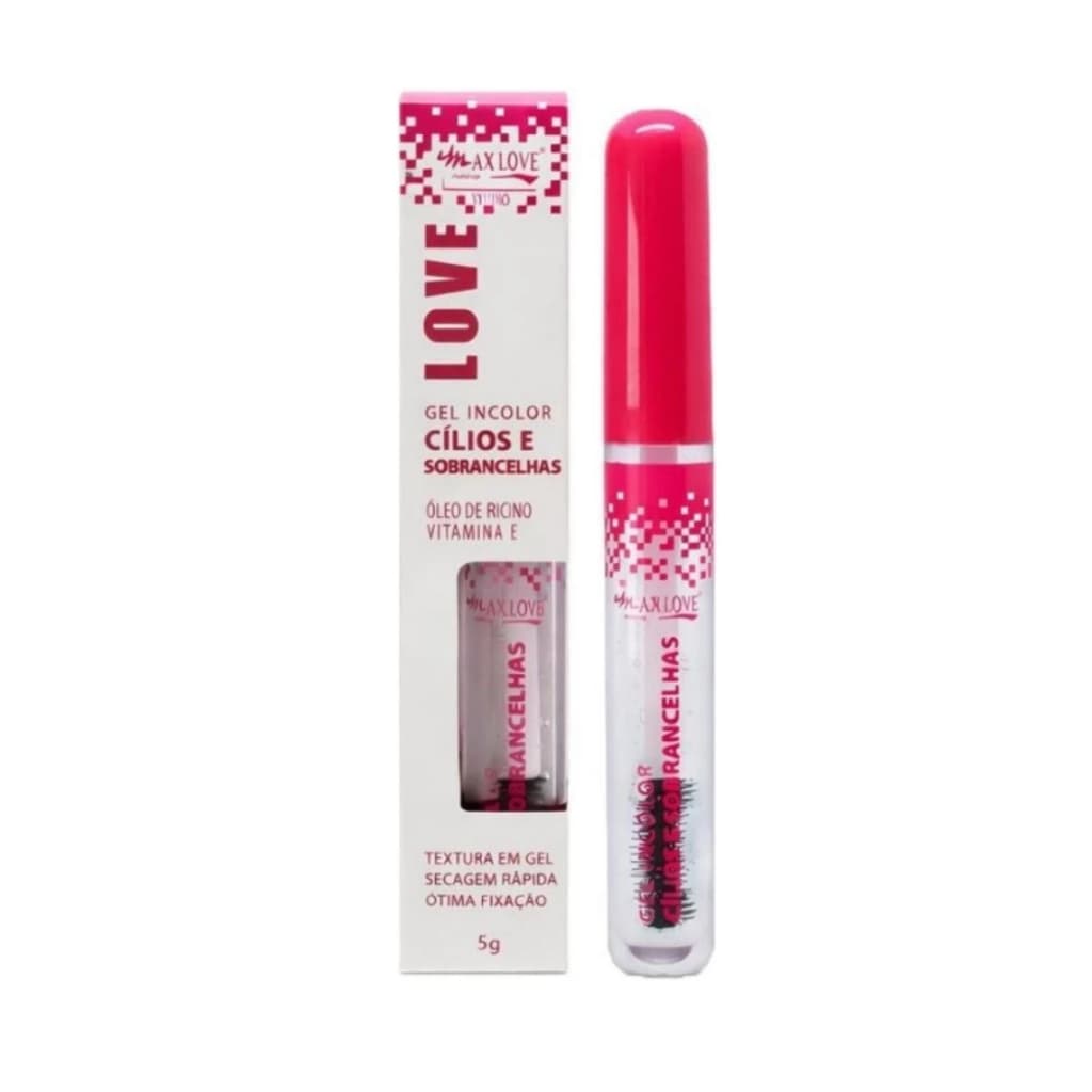 Gel Incolor para Cílios e Sobrancelhas Max Love 5g – Fixação e Definição