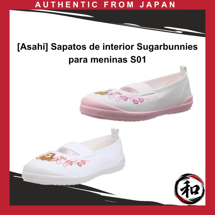 [Asahi] Sapatos de interior Sugarbunnies para meninas S01 【Direto do Japão】