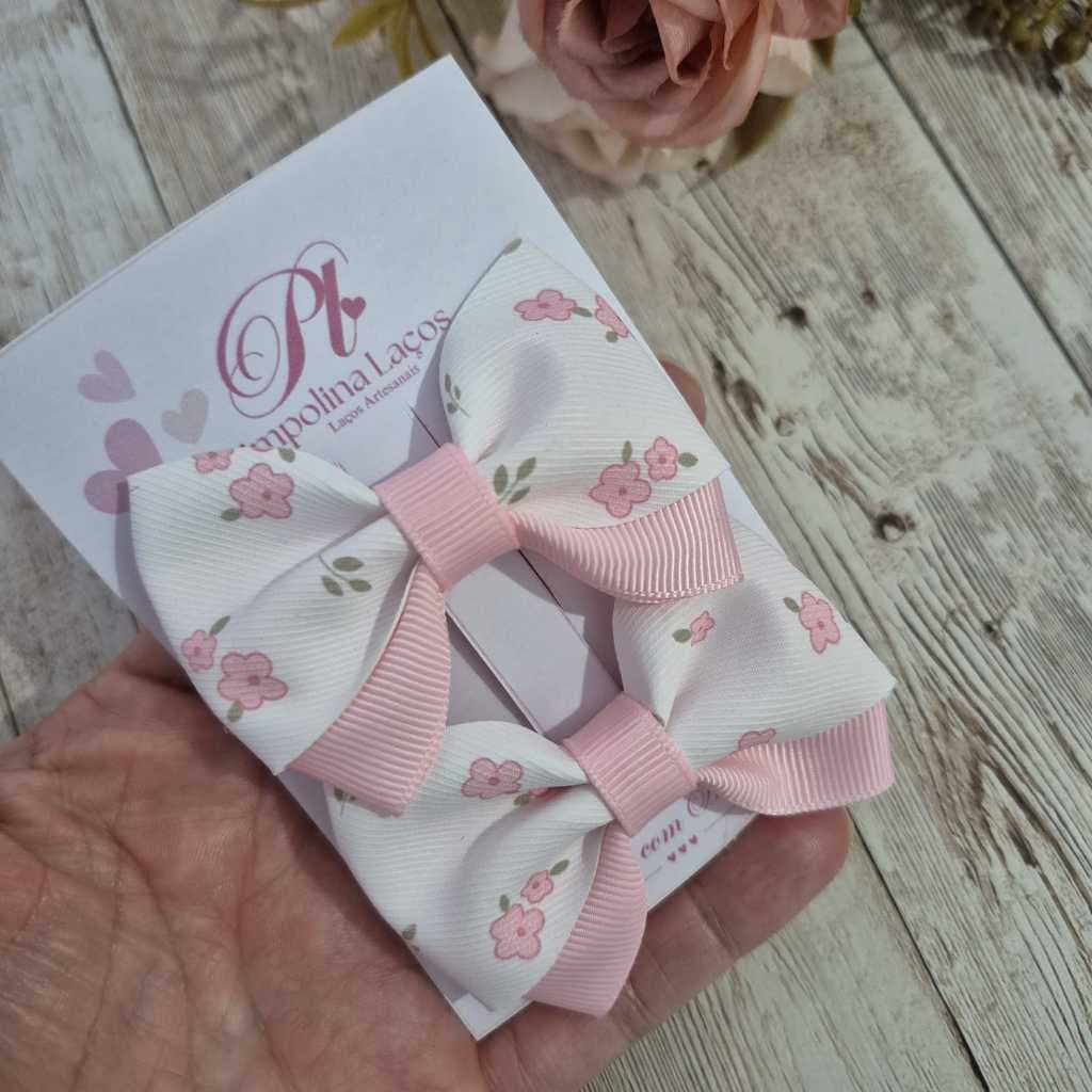 Parzinho De Laço Infantil Menina Presilha 5cm Fita Gorgurão Premium