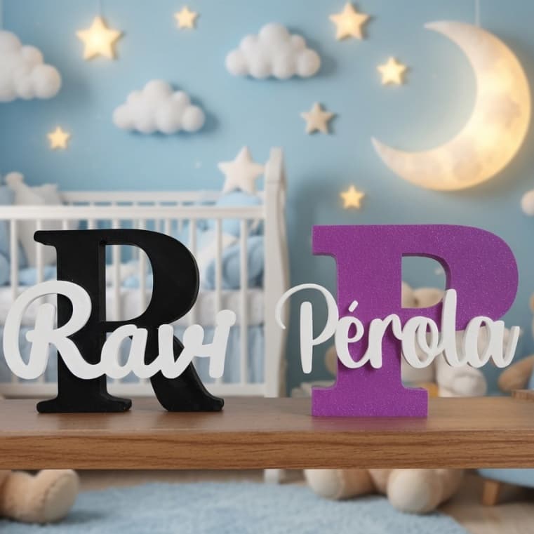 Letreiro de Nome Personalizado ideal para decorar seu cantinho Decoração de casa Presente Criativo