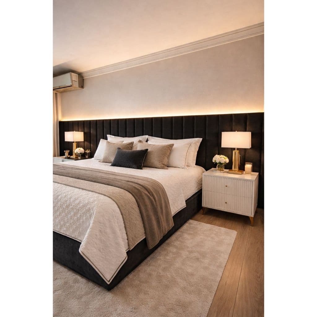 Cabeceira Estofada Modular Placa 110x20 Kit 5 A 10 Módulos Cama Casal Queen King Envio Imediato