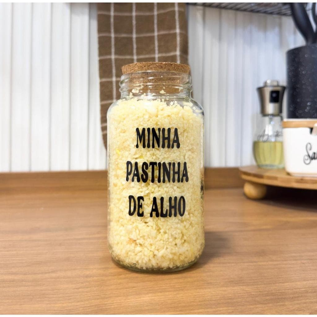 Porta-alho: minha pastinha de alho - pote