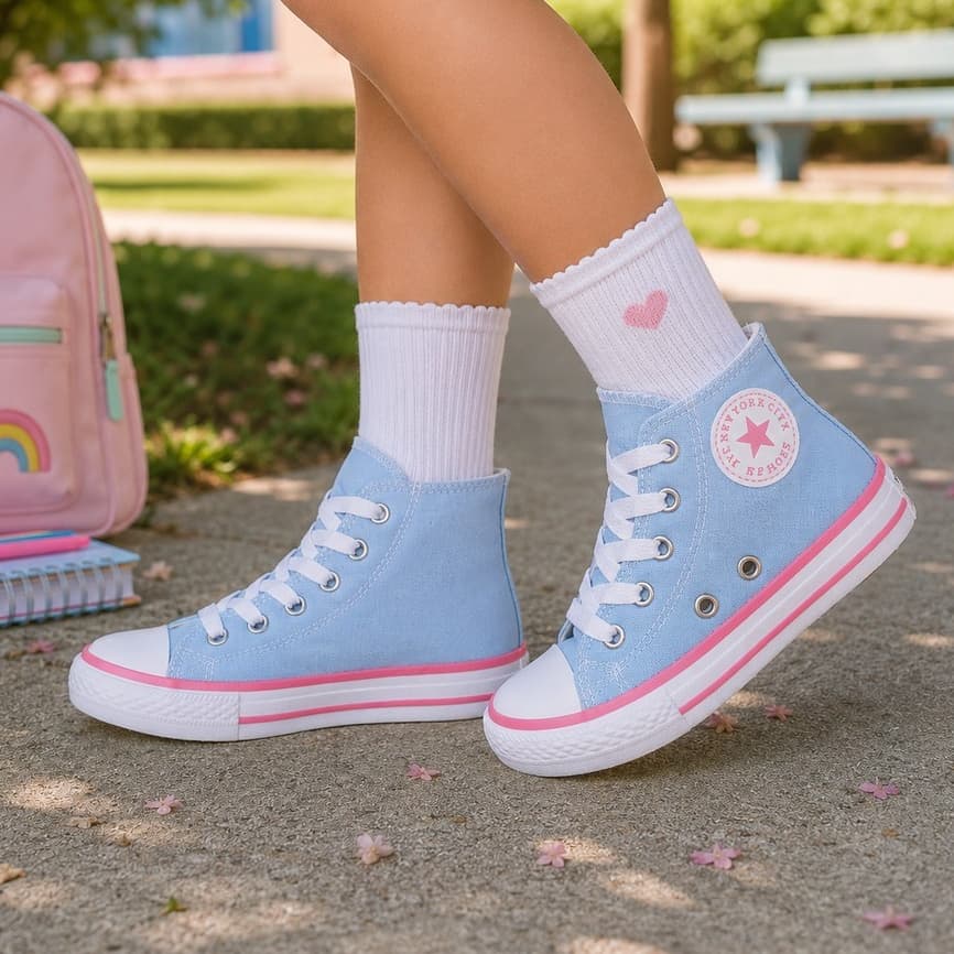 Tenis Infantil Star Nyc Shoes Menina Botinha Moda