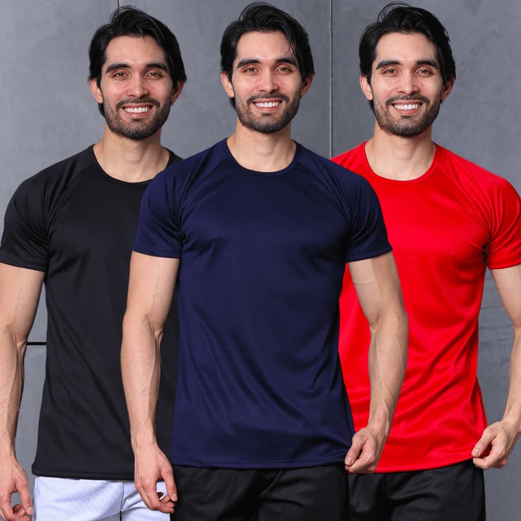 Kit Promocional 3 Camisa Academia Dry Fit Camiseta Masculina Premium Leve Secagem Rápida