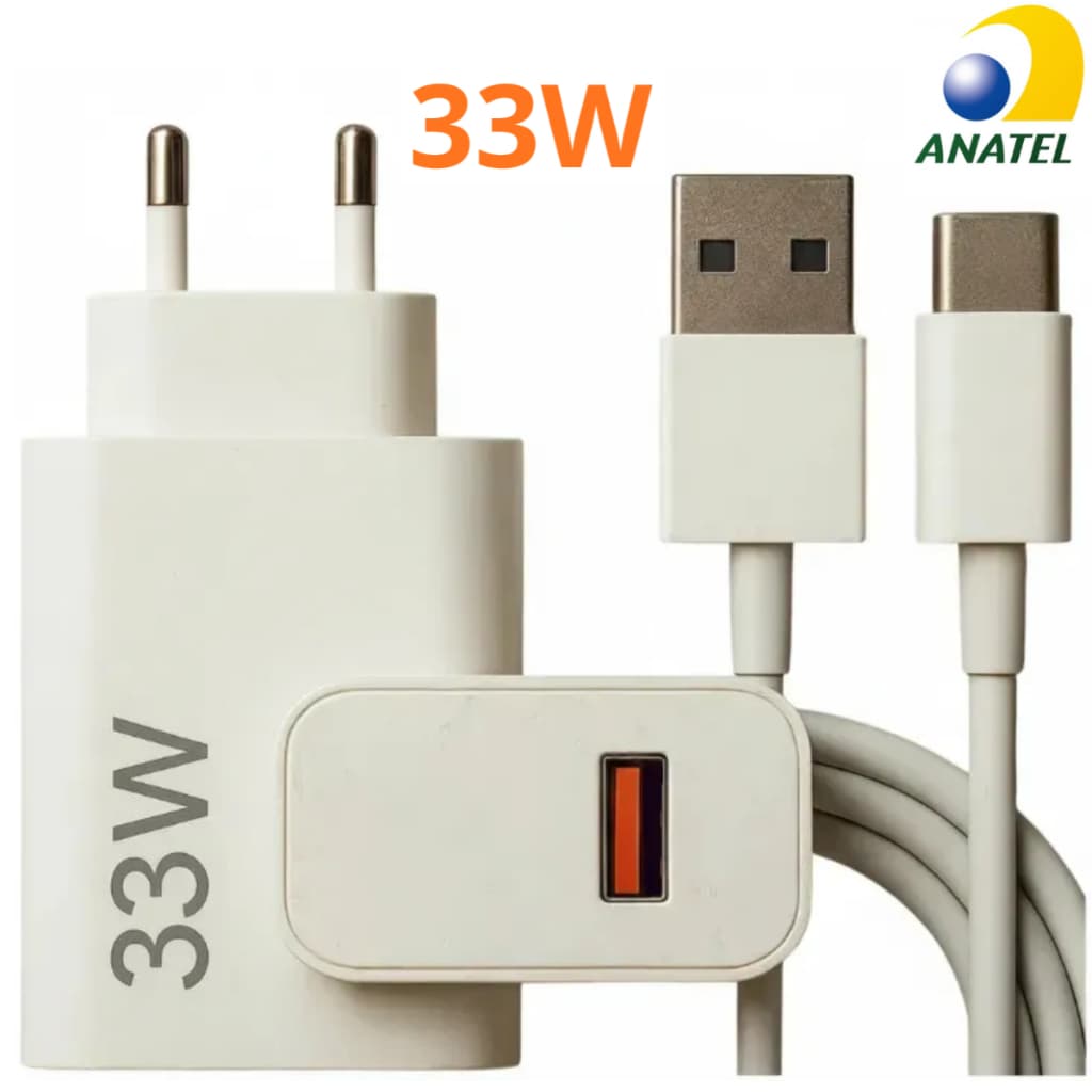 Carregador 33W Carregador PARA Xiaomi Redmi Note 9 Mi9 Poco X3 Poco X4 Pro Poco X5 Poco X6 Pro Carregador Tipo-C Turbo