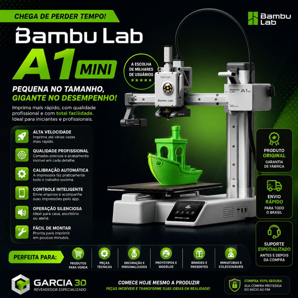 Bambu Lab A1 Mini A Melhor Impressora 3D para Iniciantes e Profissionais