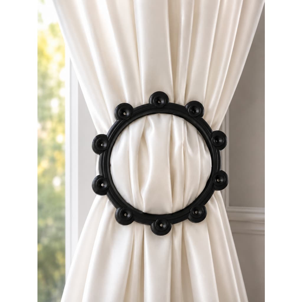 Kit com 2 Prendedores de Cortina Decorativos | Abraçadeiras Modernas para Cortinas | Fácil Instalação