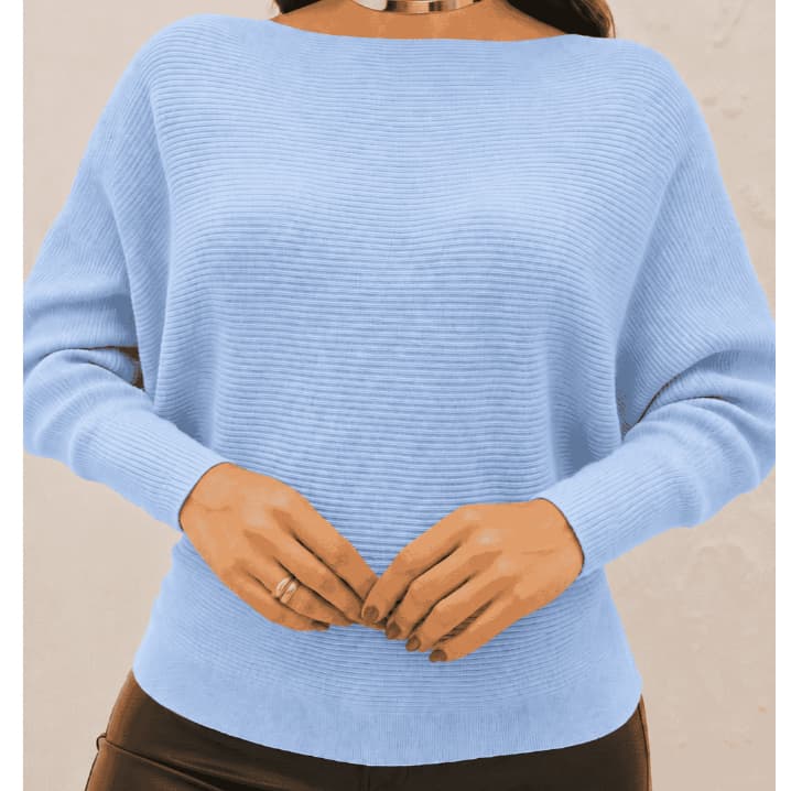 Blusa De Linha Inverno Gola Canoa Blusa Feminina de Frio De Tricot