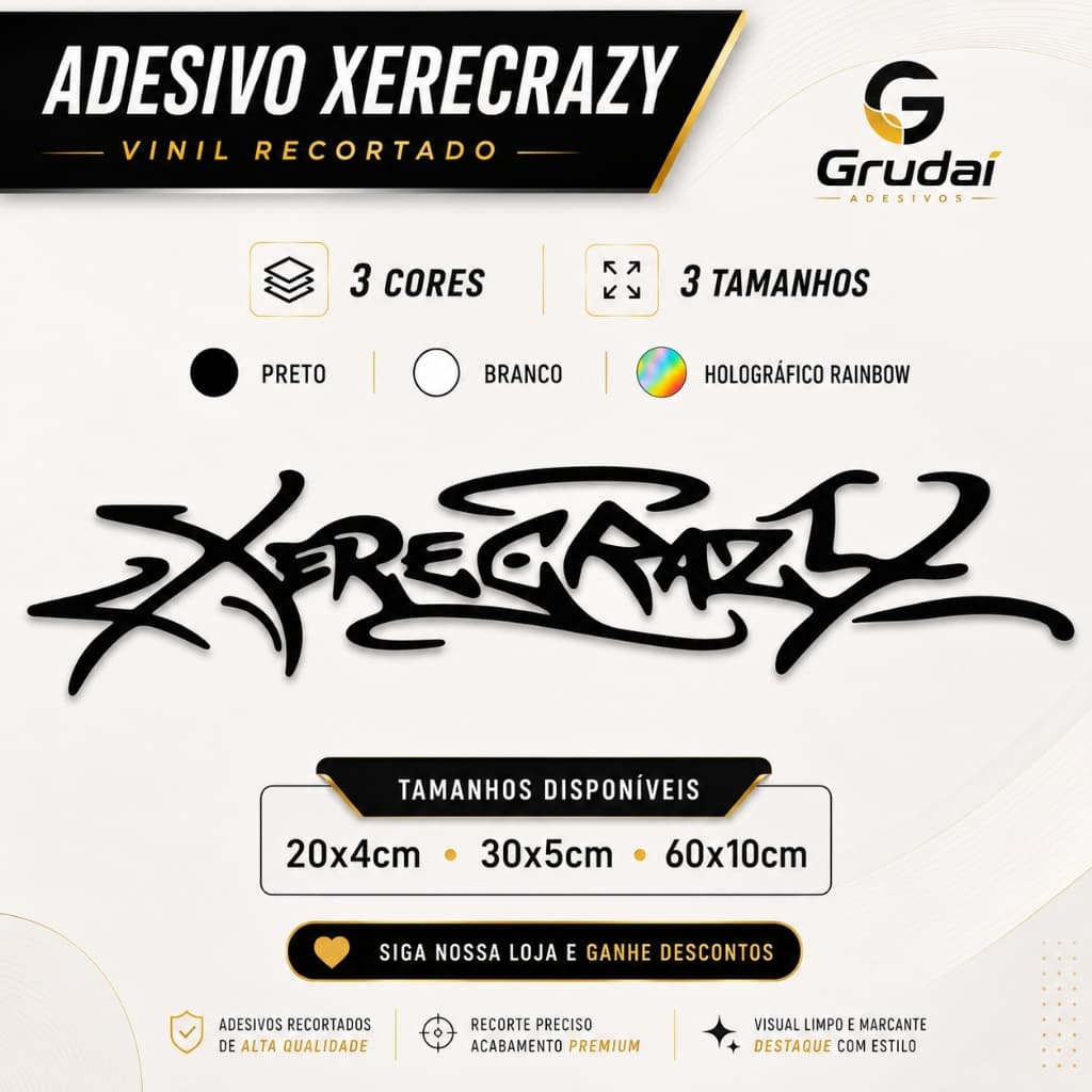 Adesivo Xerecrazy Greg Ferreira - Carro/Moto