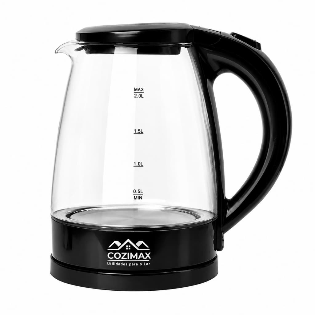 Chaleira Elétrica Jarra De Vidro 1,8L 127V Desligamento Automático