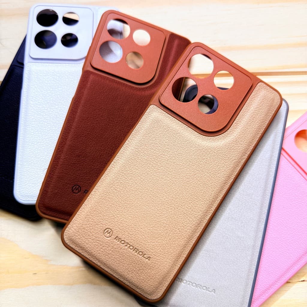 Capa Capinha Motorola Moto G86 G56 G15 G06 G22 G17 G35 G05 G10 Couro Premium Aveludada Luxo Anti Impacto Proteção Câmera