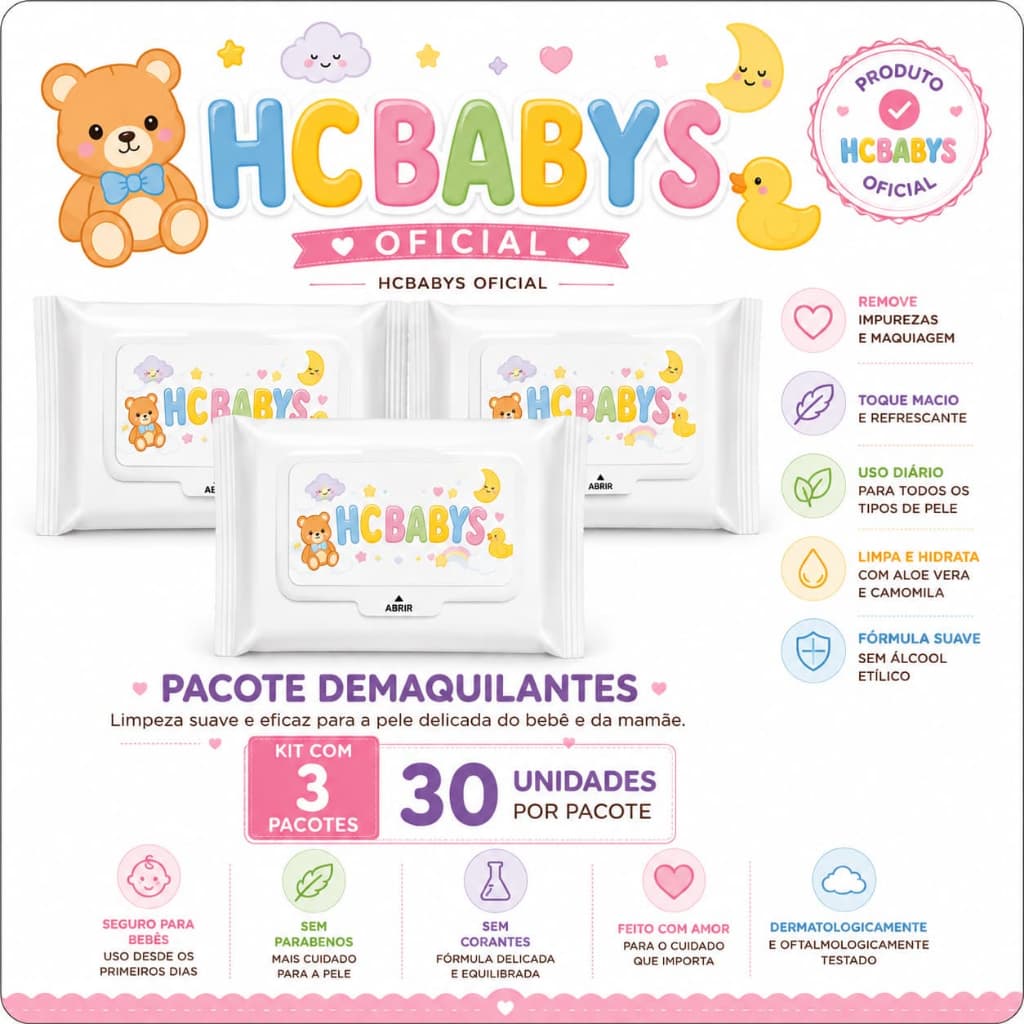 Kit com 90 Toalhas Demaquilantes