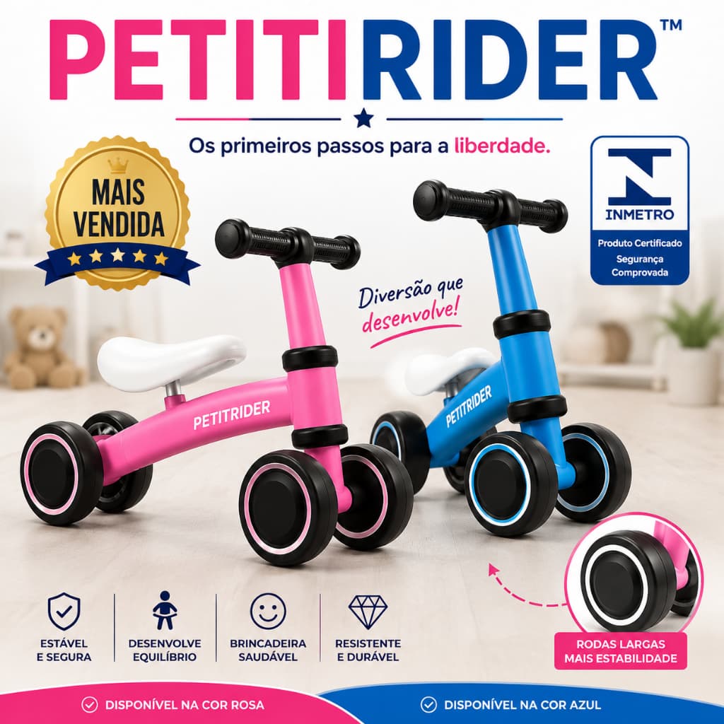 Bicicleta Sem Pedal Baby Balance Bike Treino 1 a 3 Anos ⚡
