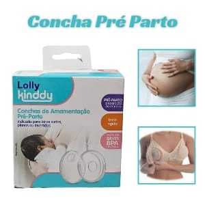 Kit 2 Concha de Amamentação Pré Parto Base Rígida Lolly Baby