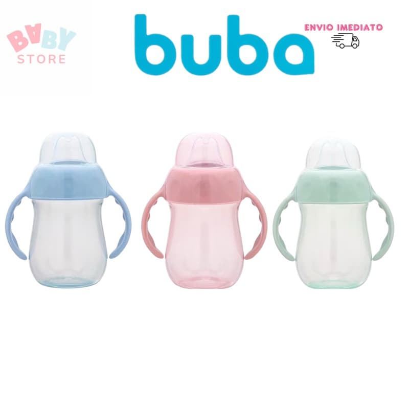 COPO DE TREINAMENTO COM ALÇA BUBA AZUL ROSA VERDE