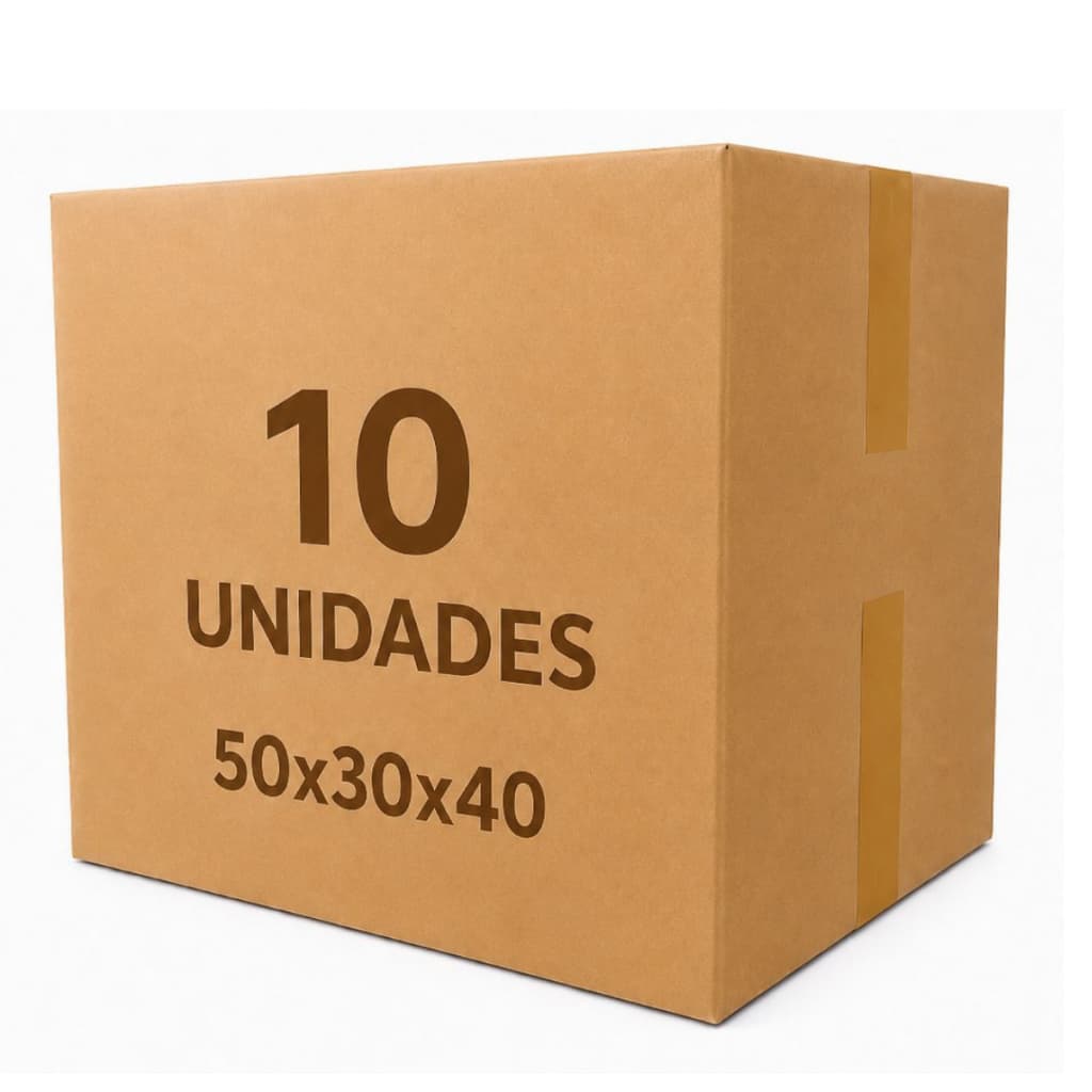 10  Caixas 50x30x40 Papelão Mudança Embalagem Caixa  Grande Envios Armazenamento - Direto da Fábrica