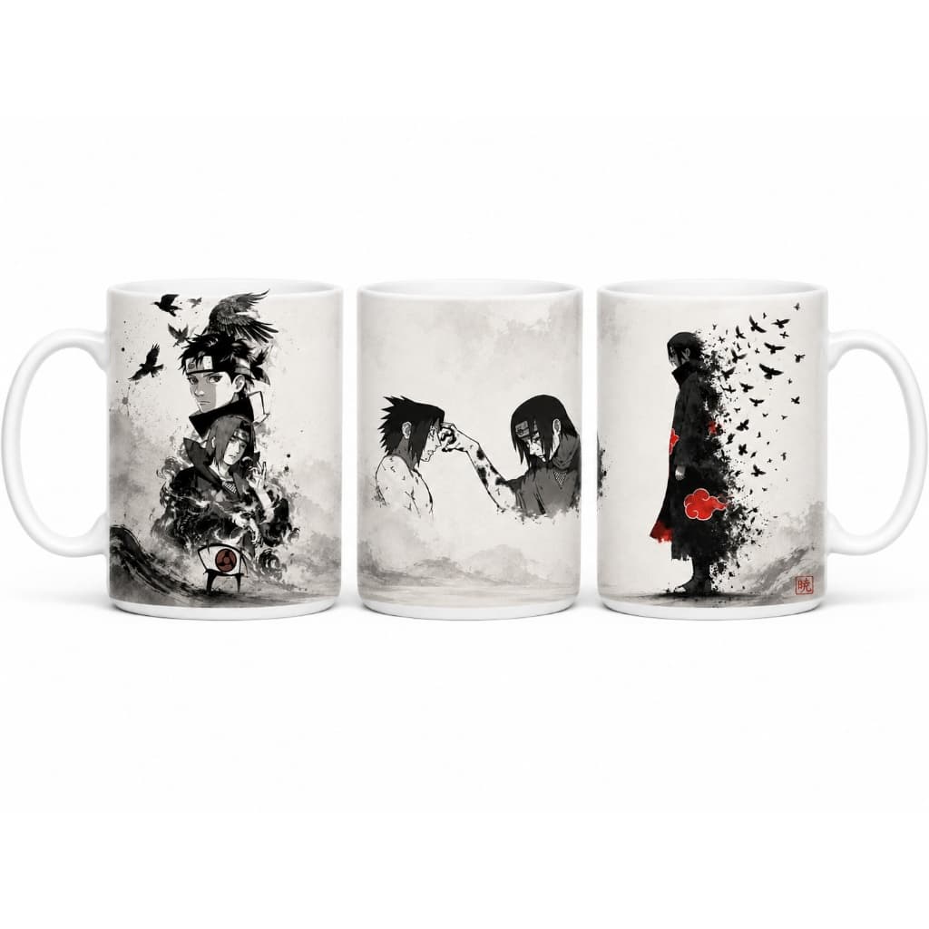Caneca Itachi Uchiha 325ml | Naruto Shippuden | Akatsuki | Presente Otaku Geek