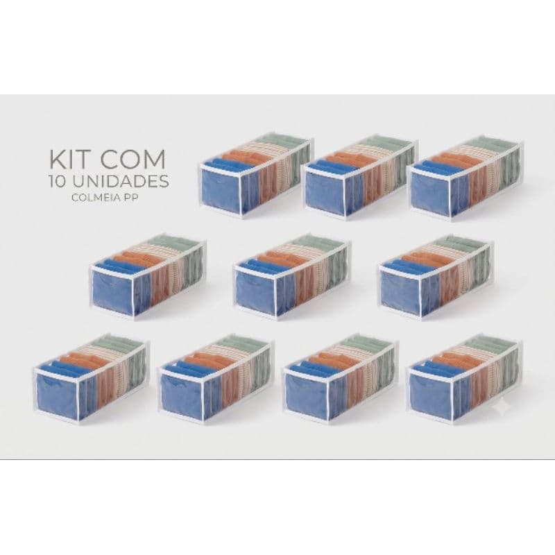 Kit 10 Colmeias Organizadoras PP para Gavetas – Roupas de Recém-Nascido, Bebê e Íntimas | Organização Perfeita