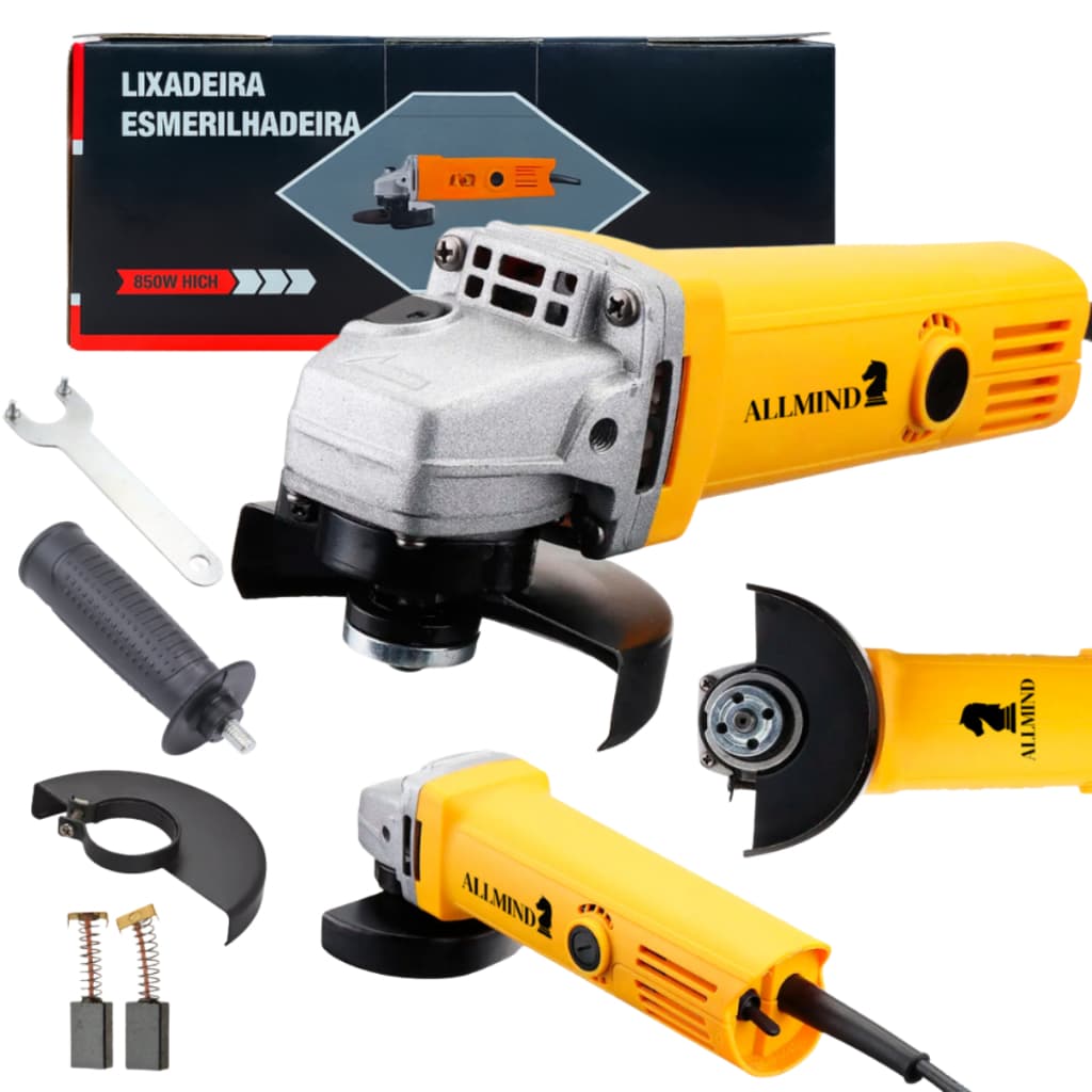 Lixadeira Esmerilhadeira Politriz Polidor 850W Profissional Eletrica Com Acessorios Completo