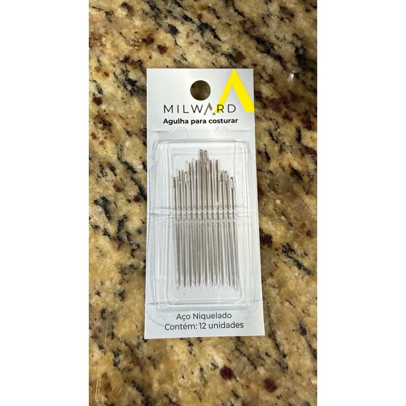 Agulha para costura corrente milward  kit com 12 unidades sortidas