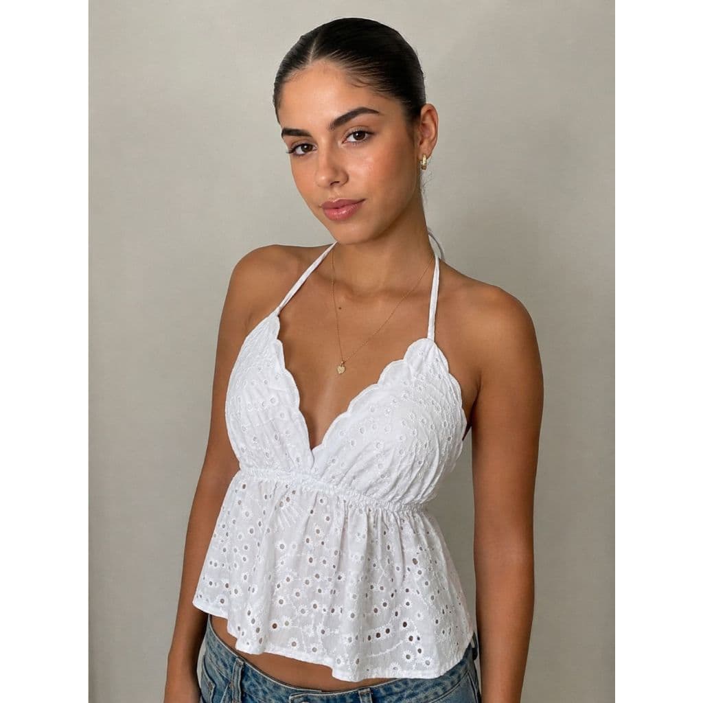 Bata Feminina Laise com Decote V e Amarração no Pescoço Estilo Moderno e Confortável para Ocasiões Especiais
