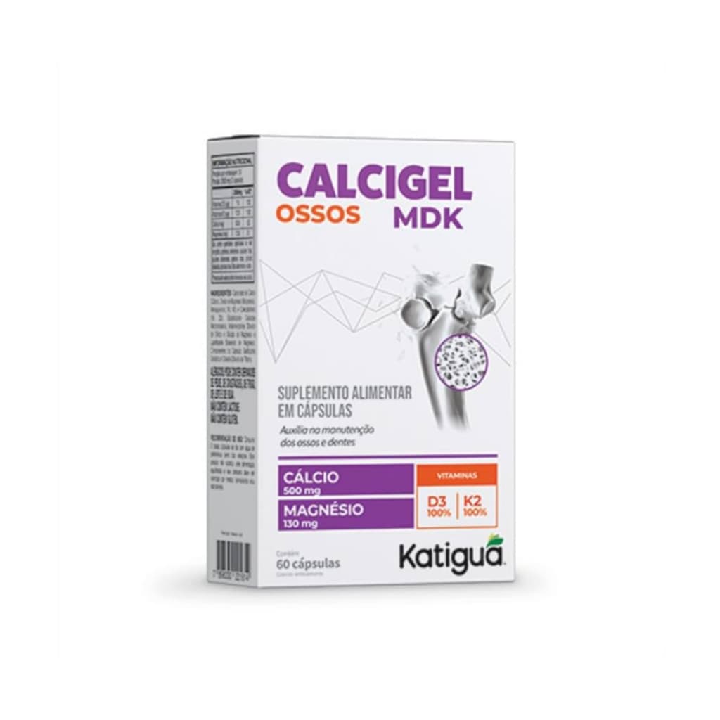 Calcigel Ossos MDK 60 Cápsulas - Katiguá