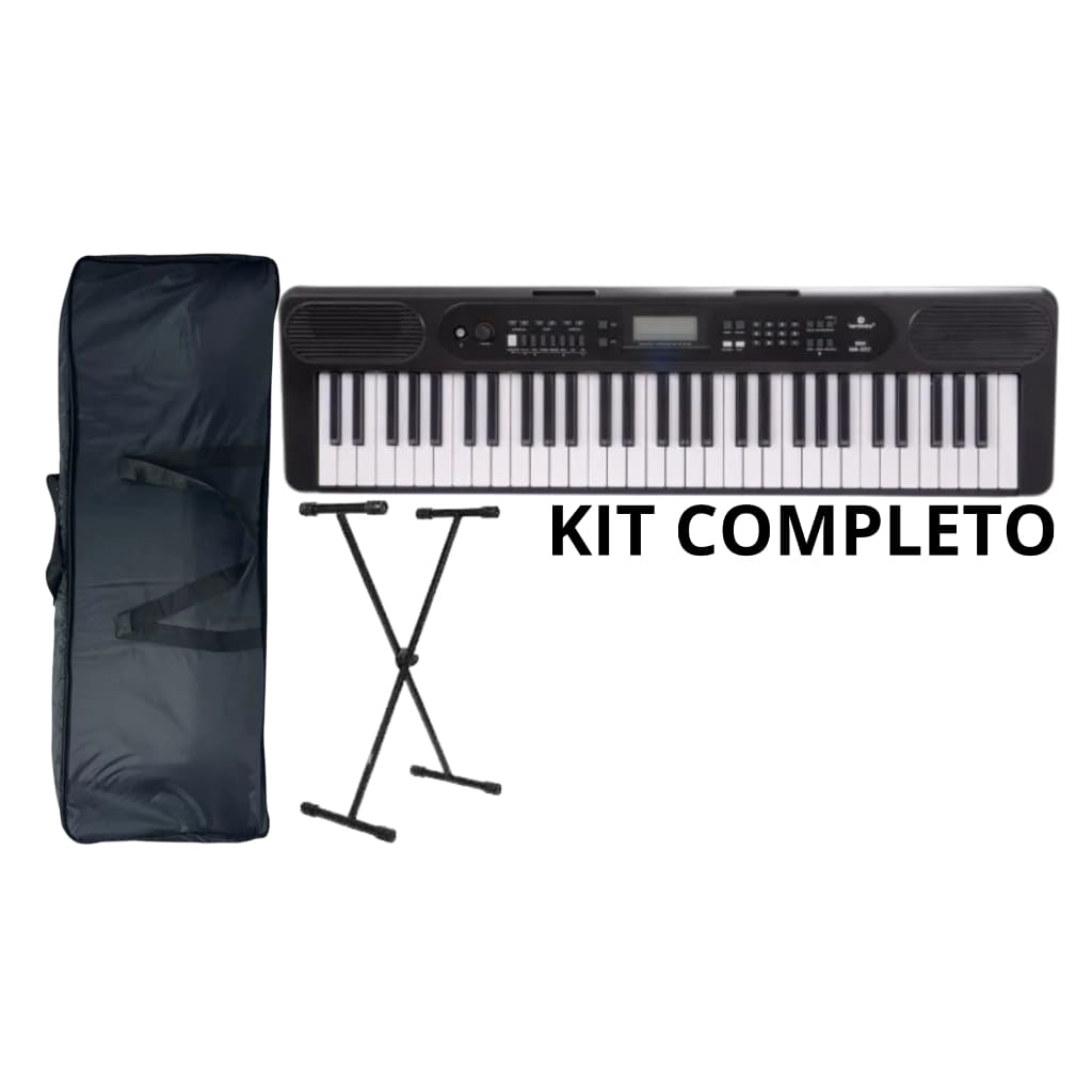 🎹 KIT Teclado Harmonics HA-500 61 Teclas Digital Musical Profissional | Som Potente e Completo