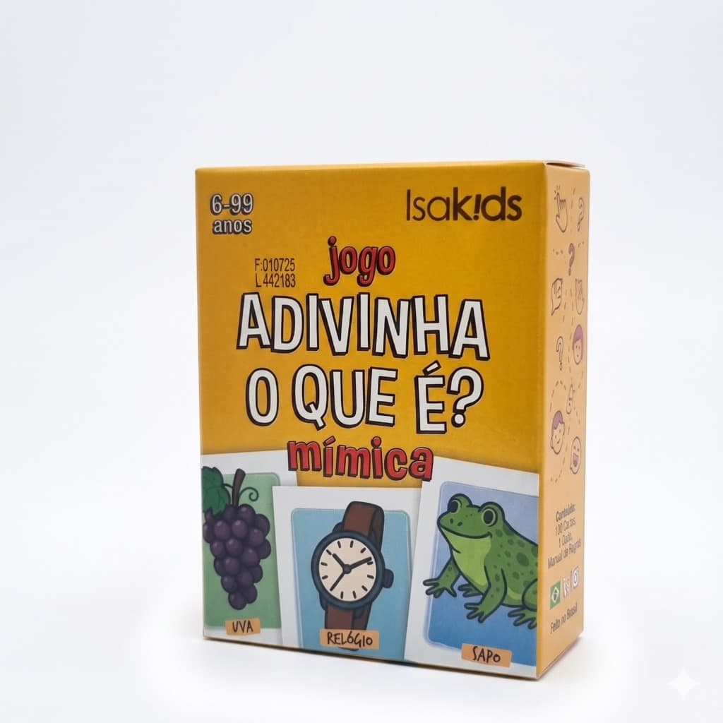 Jogo Fazendo Mimica Adivinha o que é? Brinquedo Infantil Divertido Para Toda Familia