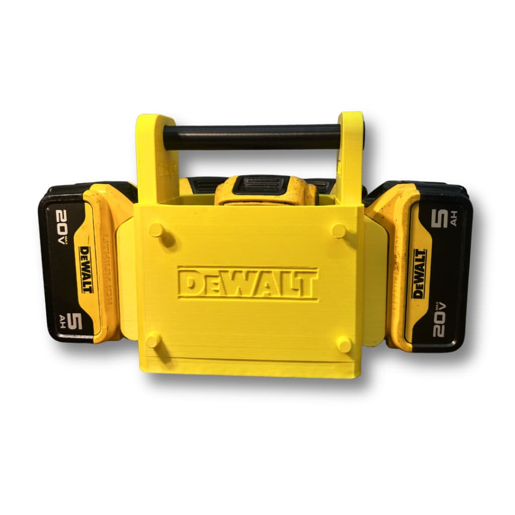 Maleta Suporte transporte 4 Baterias 20V parafusadeira esmerilhadeira Compatível Baterias 20V DeWalt
