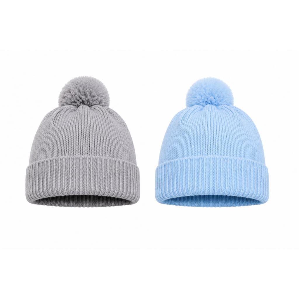 Toucas Infantil Inverno Tricô Com Pompom Menino Menina Quentinha Macia