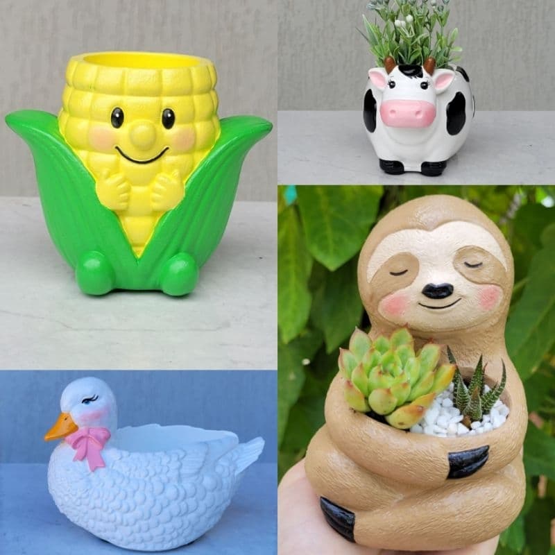 Vaso de Mini Bichinho Decorativo para plantas Suculentas e cactos vasinho, cachepot fofo decoração