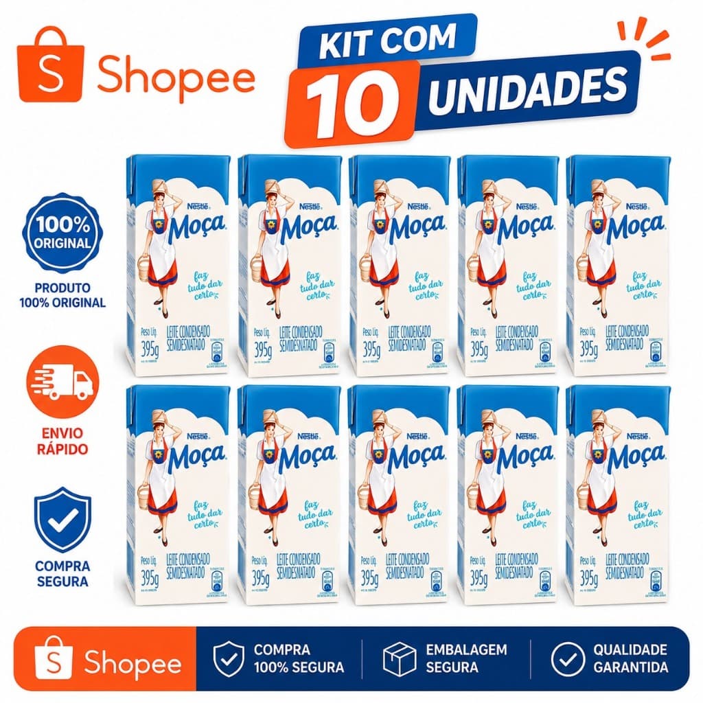 Kit Com 10 Unds/leite Condensado Moca 395g Nestle
