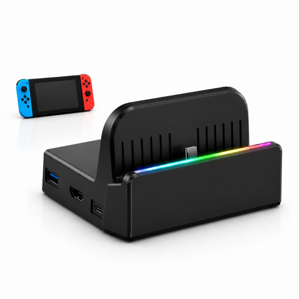 Base Dock Station Para Nintendo Switch Hdmi Usb-c 3.0 Pd Rgb