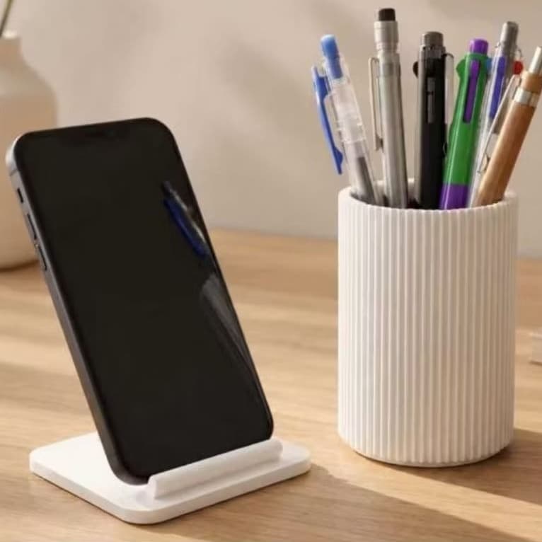 Porta Canetas e Suporte de Celular Organizador de Mesa - Unitário ou Kit