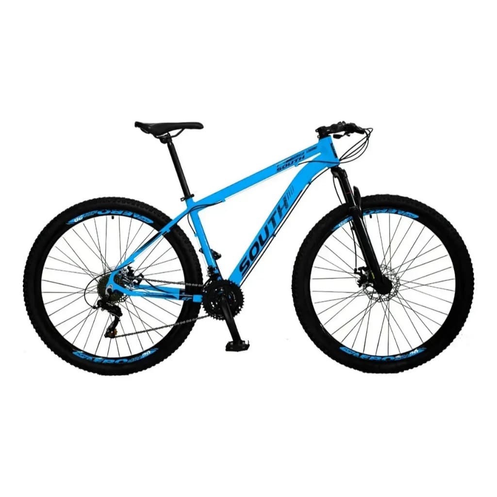 Bicicleta Aro 29 South Bike Em Aluminio 21 Velocidades 3x7v Legend Freio a Disco Aros Aeros Suspensão 80mm
