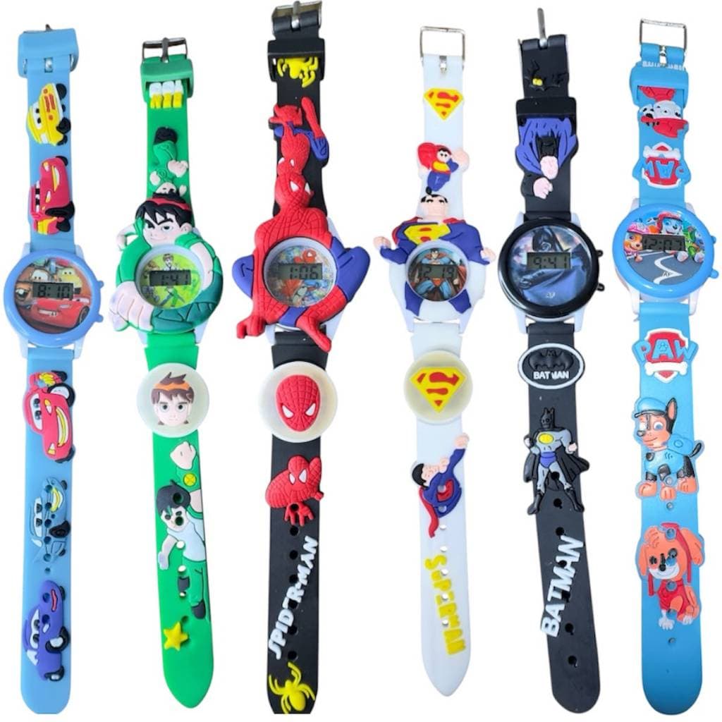 Relógio Infantil Digital Personagens Ajustável Pulseira