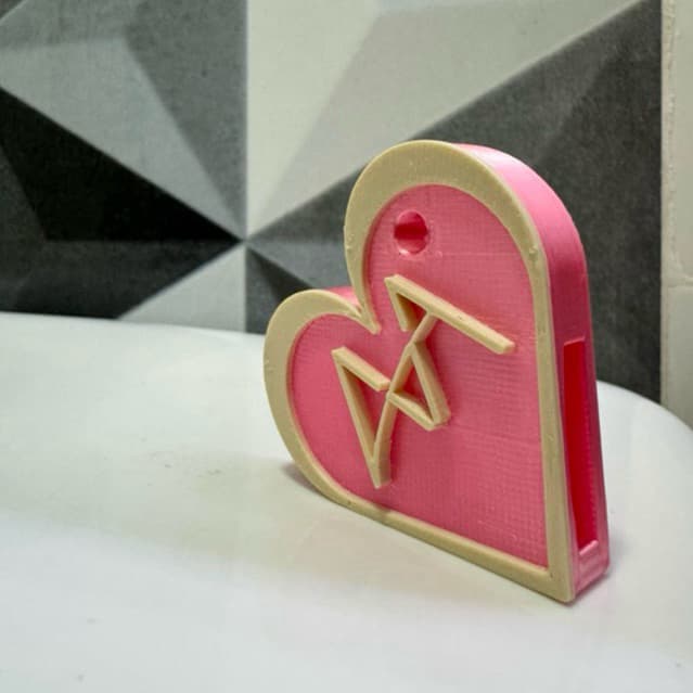 Chaveiro Abridor de Lata em Impressão 3D - Personalizado com Nome ou Logo  – Formato Coração