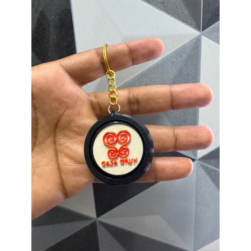 Chaveiro Giratório Personalizado com Logomarca Frente e Verso | Impressão 3D Exclusiva