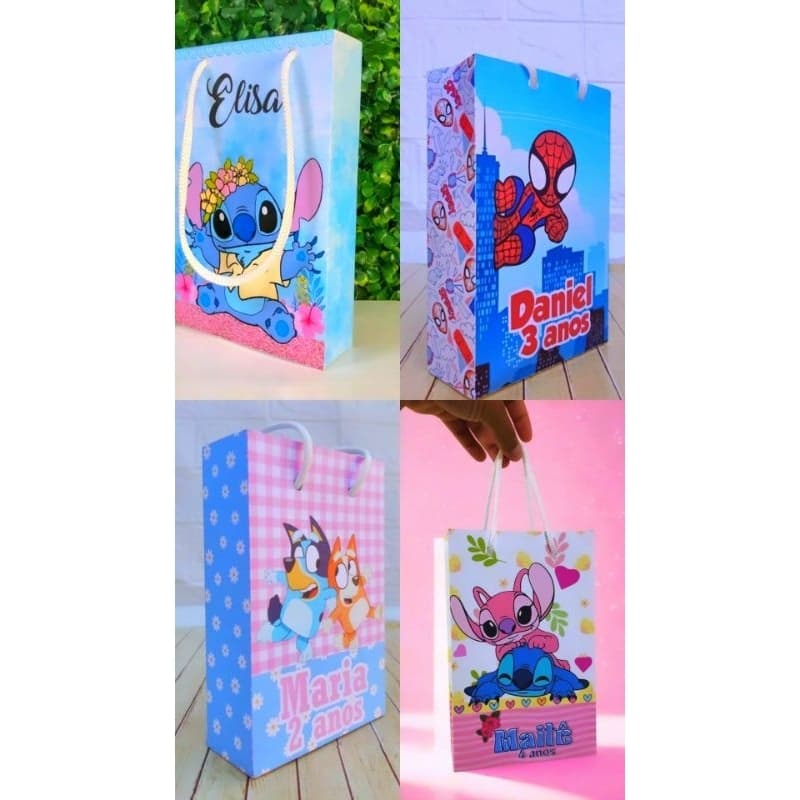 KIT 10 A 50 SACOLINHAS PERSONALIZADAS - FESTA- ANIVERSÁRIO