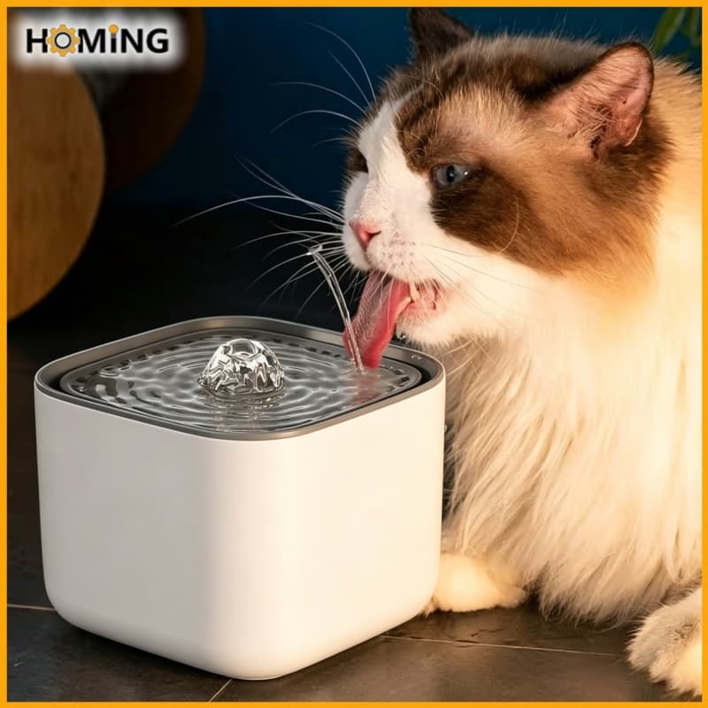 Bebedouro Fonte de Água Com Fio Elevado Automático Com Filtro Para Pet Cachorro Gato 3 Litros