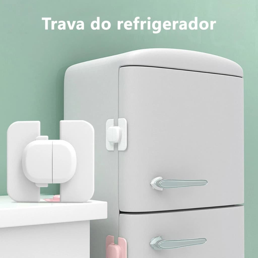 1-3 Pcs Trava de Segurança Infantil Multiuso Adesiva Fechadura para Portas Armário Geladeira Gaveta
