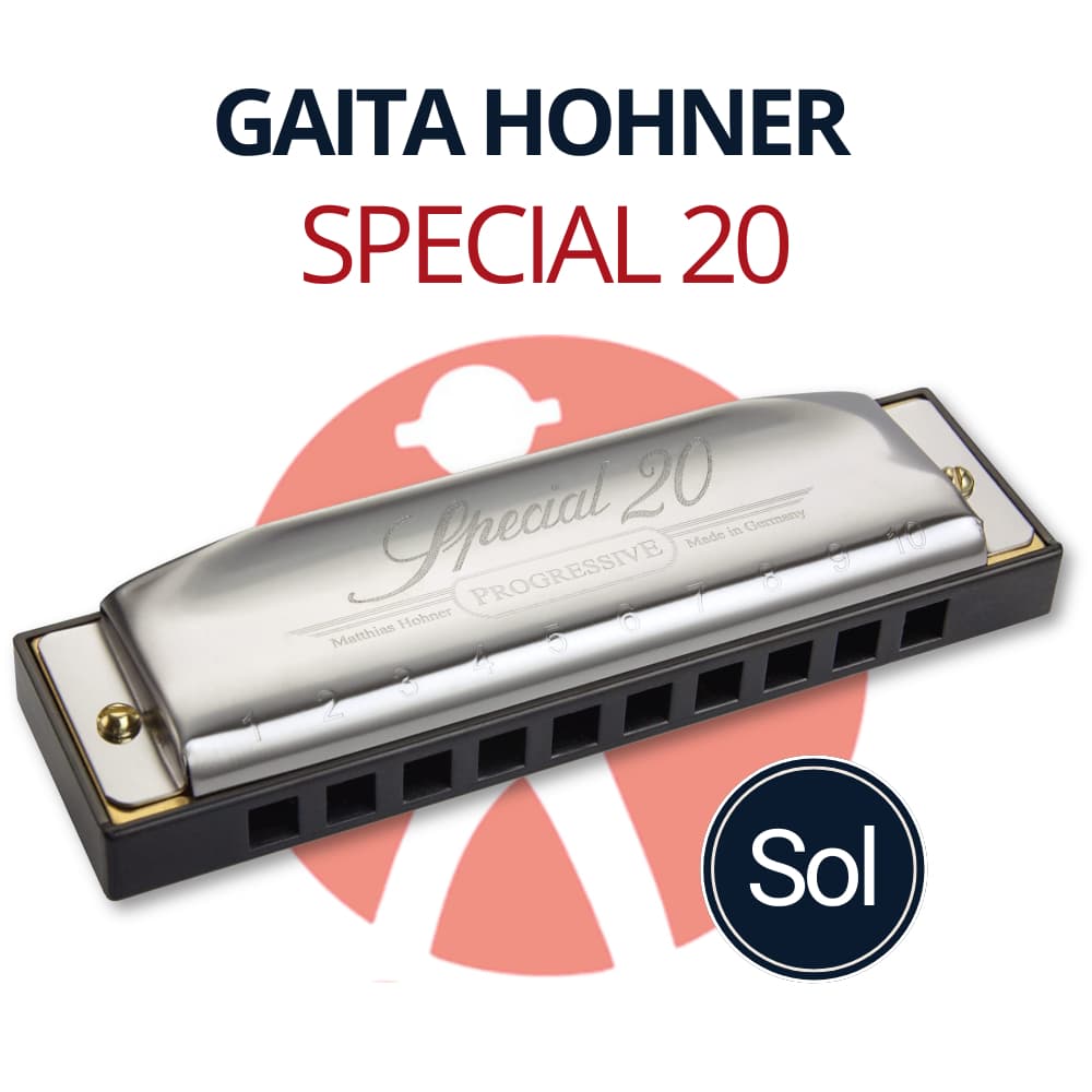 Gaita Harmónica Special 20 em G (Sol) 560/20 Diatônica Gaita de Boca Profissional Gaita Hohner