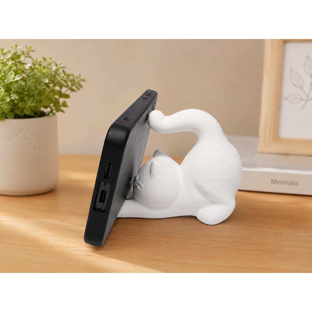 Suporte de Celular Gatinho | Porta Celular para Mesa | Decorativo | Organizador | Impressão 3D
